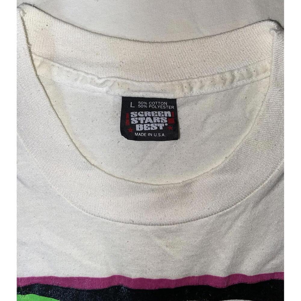 Vintage Neon Single Stitch NCA Rules National Cheerleaders Camp Shirt Size L - Picture 4 of 11